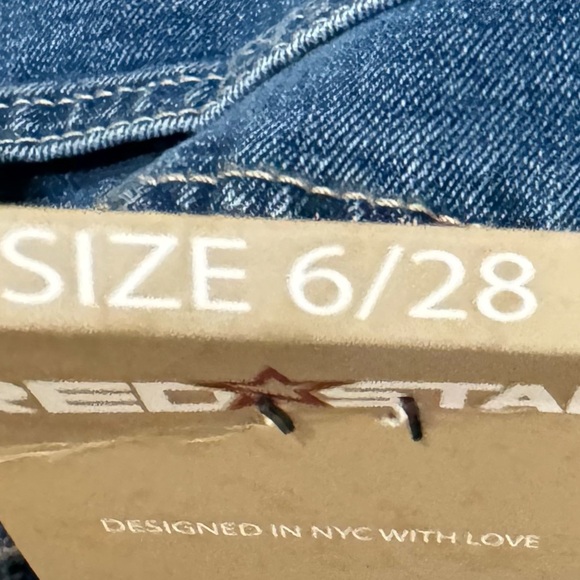 NWT $88 RED STAR Ankle Straight Leg Jeans Women’s Sz 6/28 Classic Wash Denim - Picture 10 of 14
